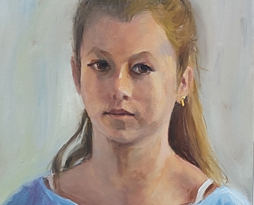 portret resultaat na schildersessie